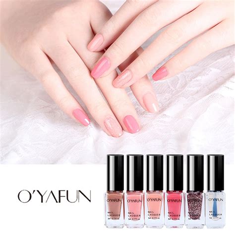 Oyafun Daily Disposable Water Based Peelable Nail Polish 6 Colors