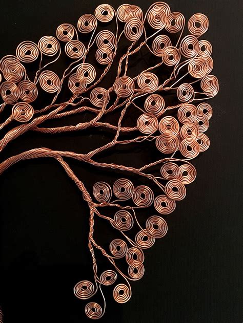 Tree Of Love Spirals Wire Tree Sculpture Copper Wire Crafts Wire