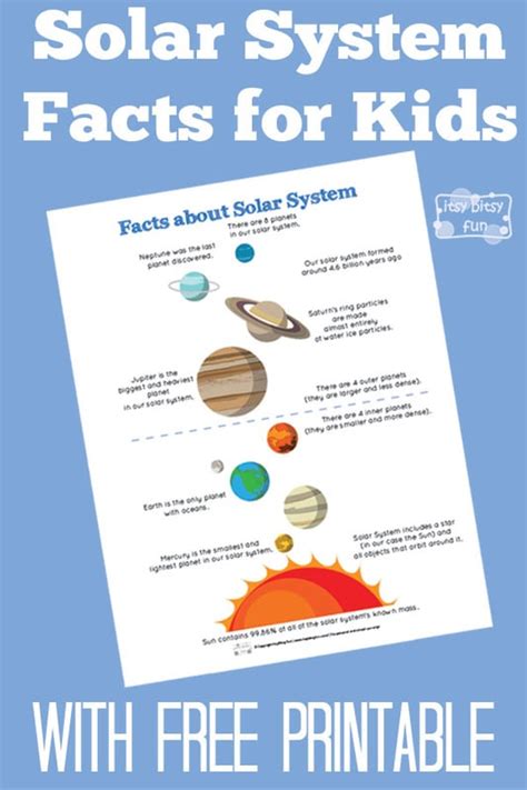 Printable Facts About The Solar System
