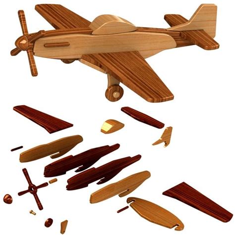 Scroll Saw Magic P 51 Mustang Vintage 1927 Bi Plane Wood Toy Plans 2