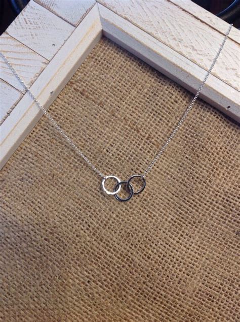 Items Similar To Sterling Silver Circles Necklace Interlocking Circle
