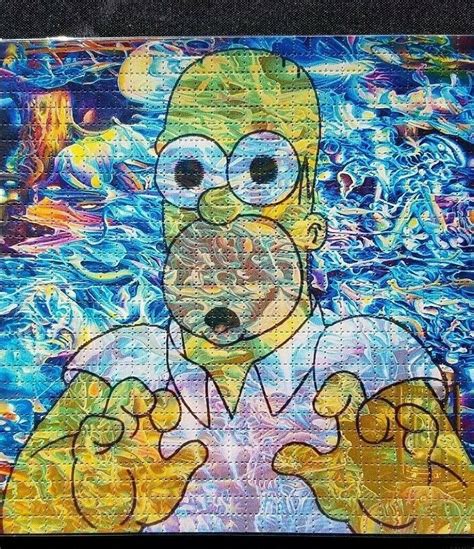 Blotter Art Homer Simpson Perforated Sheet Paper Colorful Psychedelic 2037493479