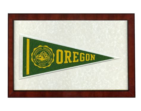 Vintage University Of Oregon Felt Pennant Circa 1950s Craibasal
