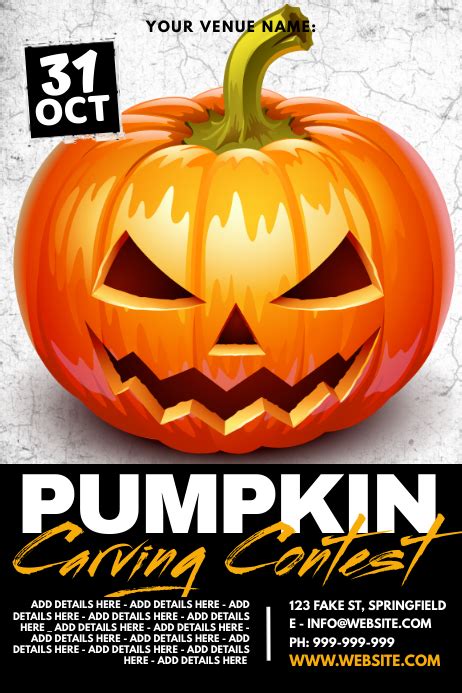 Pumpkin Carving Contest Poster Template Postermywall