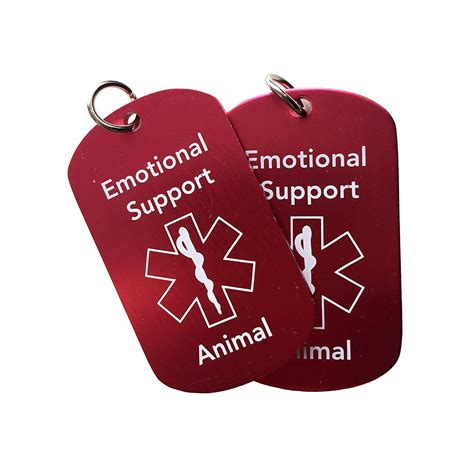 But emotional support animals, whether they're dogs, cats, or less common species, aren't really so controversial. Emotional Support Animal ID Tags (2 Pack) - Red Double ...