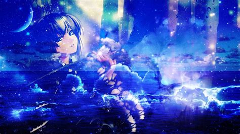 Blue Themed Anime Wallpaper 4k
