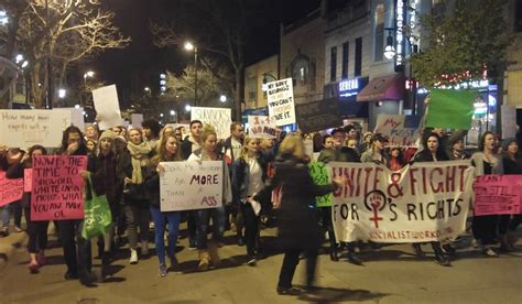 hundreds protest trump sexual assault in madison