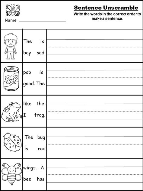 Copying Sentences Worksheets For Kindergarten Pdf Free Lottie Sheets