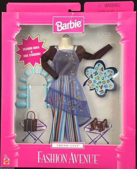 Barbie Fashion Avenue Trend City Striped Pants Brown Top Sheer Over Top