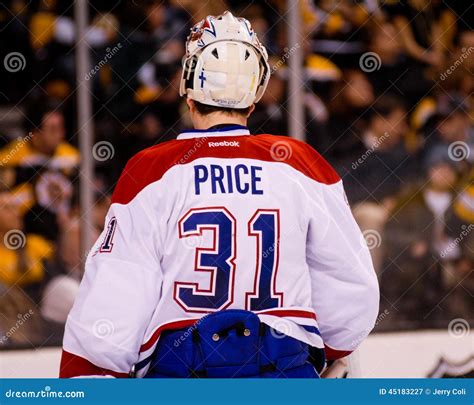Carey Price Montreal Canadiens Editorial Photography Image Of Mask