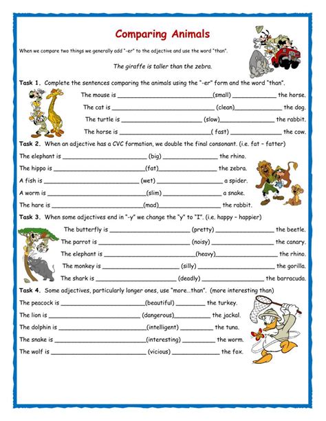 Comparative and superlative worksheets as lesson plans. Comparatives interactive and downloadable worksheet. Check ...