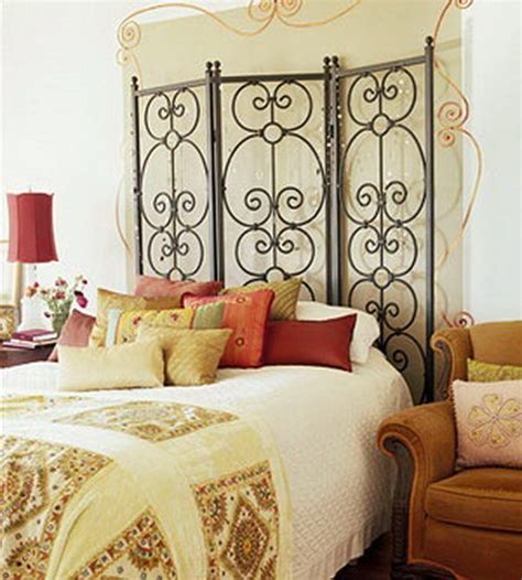 Using Room Dividers As Headboards Master Bedroom Headboard Ideas