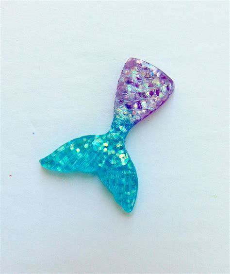 Glitter Mermaid Tail Mermaid Tail Charms Resin Fish Tail Etsy