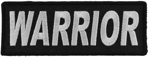 Warrior Patch 4x15 Inch Embroidered Iron On Patch Arts