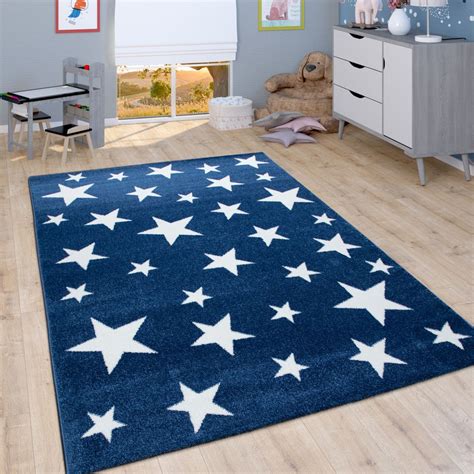 Wählen sie aus illustrationen zum thema blaue teppiche von istock. Kinder-Teppich Kinderzimmer Sternen-Design Blau | Mirai ...