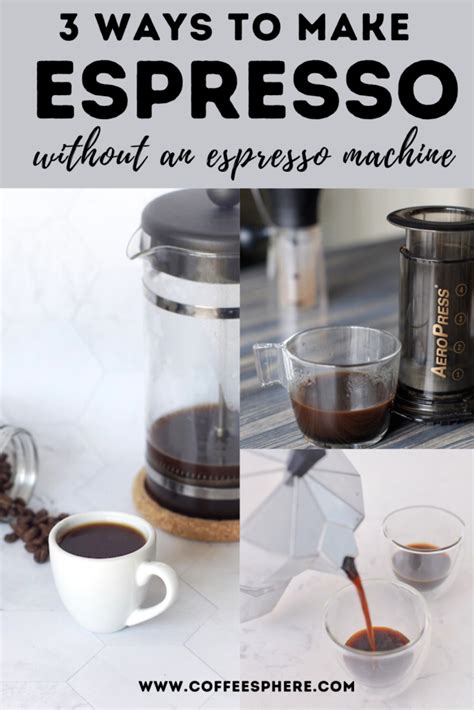 Aug 27, 2020 · mix the concentrate with water to make coffee. How to Make Espresso Without an Espresso Machine (3 Ways!)