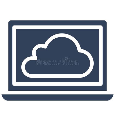 Cloud Connection Isolated Vector Icon That Can Easily Modify Or Edit Stock Vector