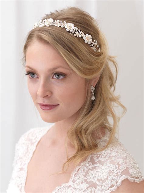 Floral Bridal Headband Flower Wedding Headband Pearl Bridal Headband Pearl Bridal Headpiece