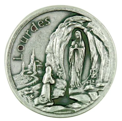 The Blessed Virgin Mary Our Lady Of Lourdes Pocket Token With Prayer
