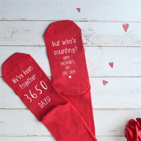 Personalised Not Counting Valentines Socks By Solesmith