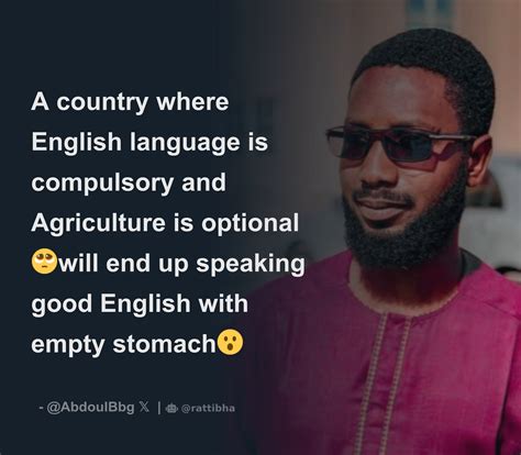 A country where English language is compulsory and Agriculture is