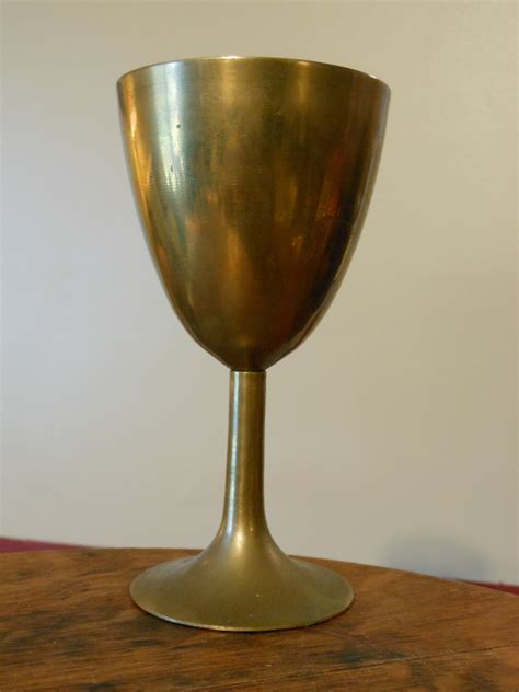 Solid Vintage Brass Goblet