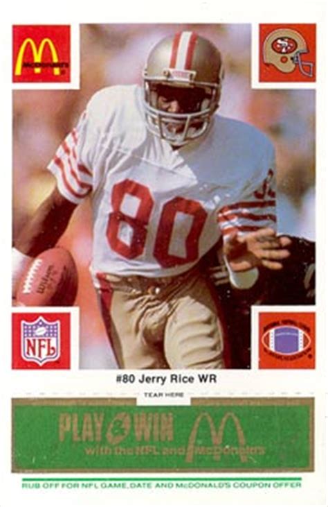 1997 donruss preferred football card values. 1986 McDonald's 49ers Jerry Rice #80 Football Card Value Price Guide