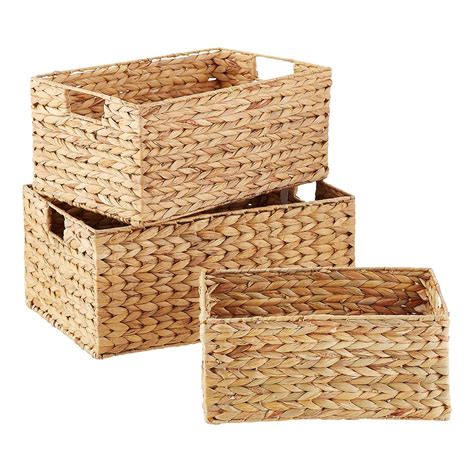 Integrating elements of your garden and farm is very important. Natural Water Hyacinth Bins Set of 3 | The Container Store