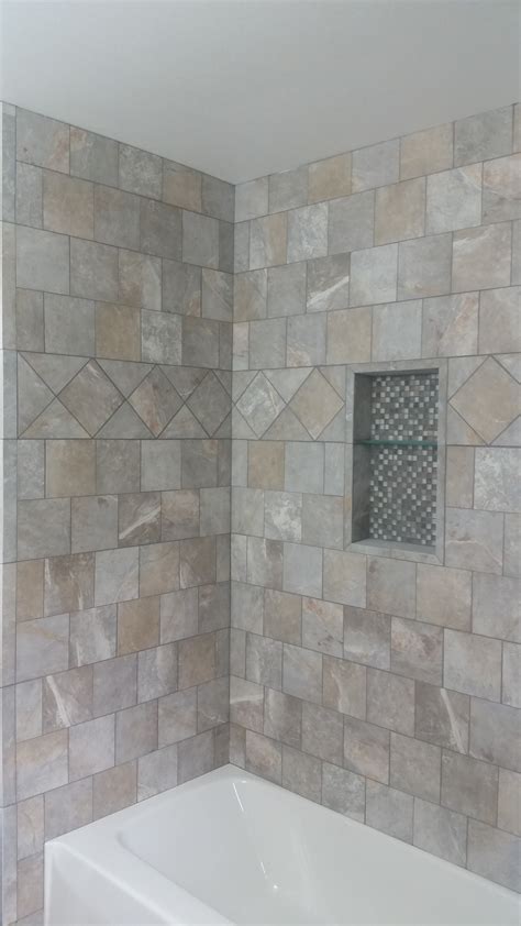 Waukesha Wi Three Wall Tub Surround Using 6x6 Porcelain Tile With A