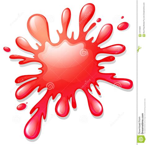 Red Color Splash On White Stock Vector Illustration Of Background