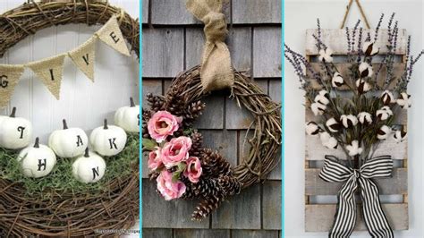 Diy Shabby Chic Style Fall Wreath Decor Ideas Home Decor