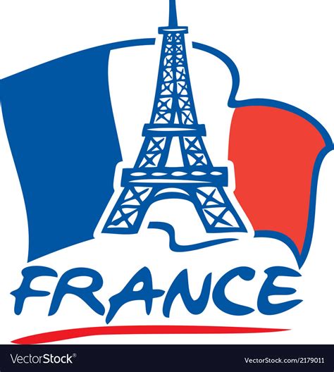 It is by far my most favorite monument in france. Paris eiffel tower design and france flag Vector Image