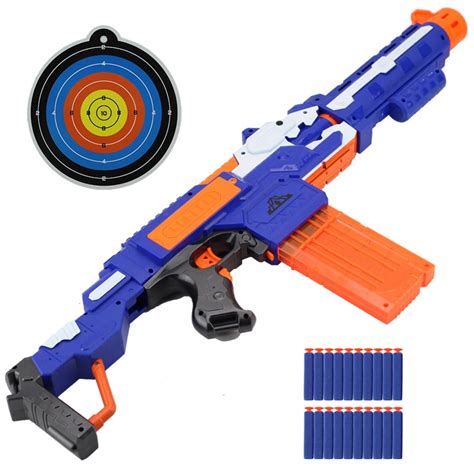Fun Soft Bullet Gun Toy Kids Electrical Bursts Of Nerfed Gun Toy