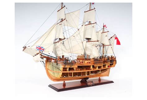 The shape of a ship hull is determined by many competing influences. HMS Endeavour Open Hull Wooden Tall Ship Model 37 ...