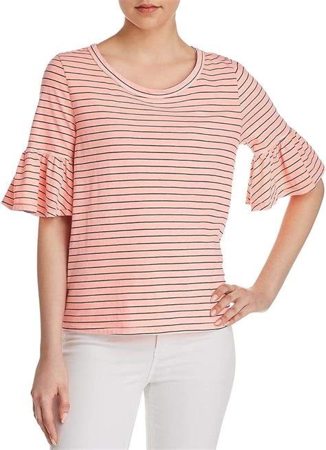 Splendid Womens Striped Oversized Pullover Top Clothing