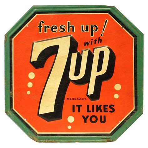 1940s 1950s Original 7up Soda Tin Advertising Sign Artofit