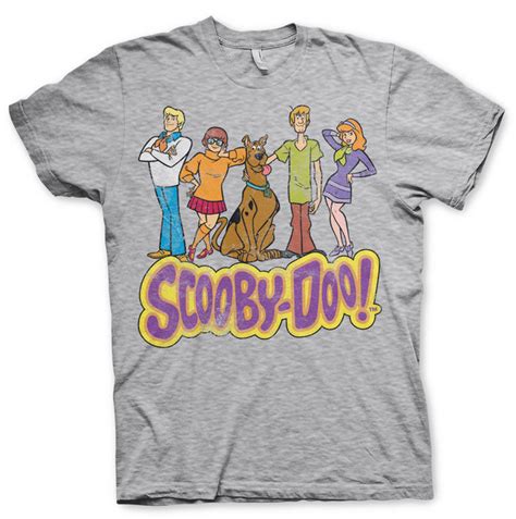 Team Scooby Doo Distressed T Shirt Heather Grey X Large Men S At Mighty Ape Australia