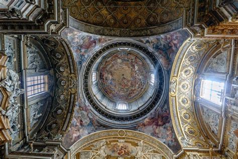 Polychrome Dome Of The Catholic Church Called Editorial Stock Image
