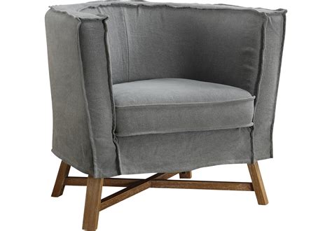 Minley Gray Accent Chair | Grey accent chair, Accent chairs for living room, Accent chairs
