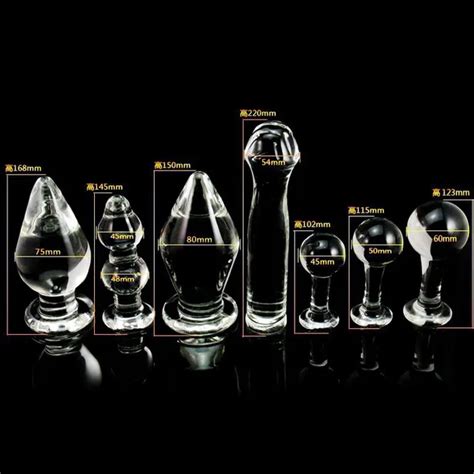 Aliexpress Com Buy Pcs Set Different Large Glass Anal Plug Big
