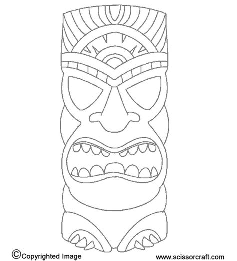 Download this hawaiian tiki statue masks black and white set vector illustration now. 33 besten Tiki Coloring Pages Bilder auf Pinterest ...