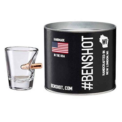the original benshot shot glass with real 308 bullet made in the usa shot glass glass