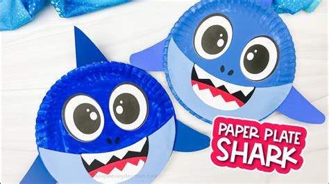 Shark Paper Plate Craft For Kids Youtube