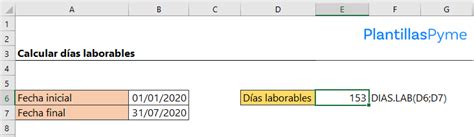 Formula Para Calcular Dias Laborables En Excel En Ingles Printable Templates Free