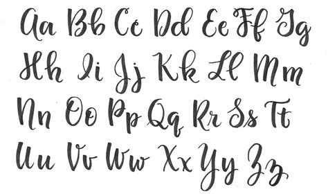 Brush Calligraphy Alphabet Uppercase