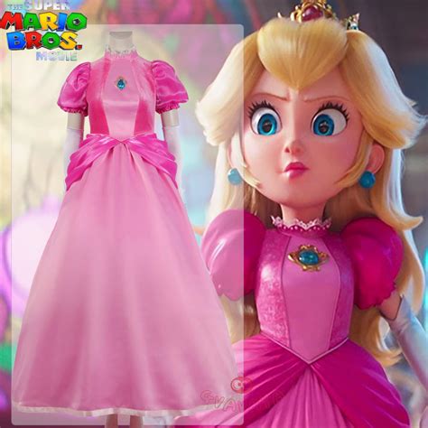 Gvavaya Game Movie Cosplay The Super Mario Bros Princess Peach Dress