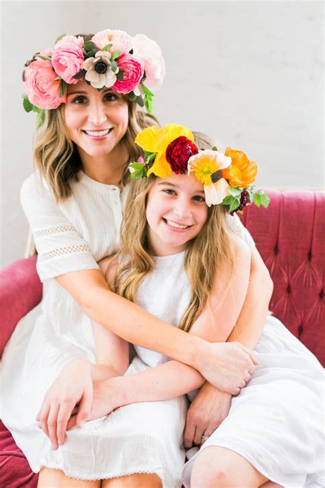 The list above is how i see the flowers as ex florist you can make your own list if you wish. Mother-daughter flower crown party | Girl party ideas ...