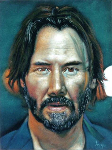 Keanu Reeves Portrait The Matrix John Wick Original Oil Etsy