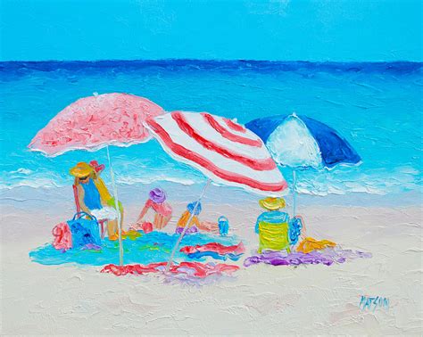 Beach Painting Summer Beach Vacation Painting By Jan Matson Pixels