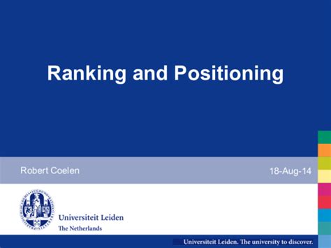 Pdf Ranking And Positioning Robert Coelen
